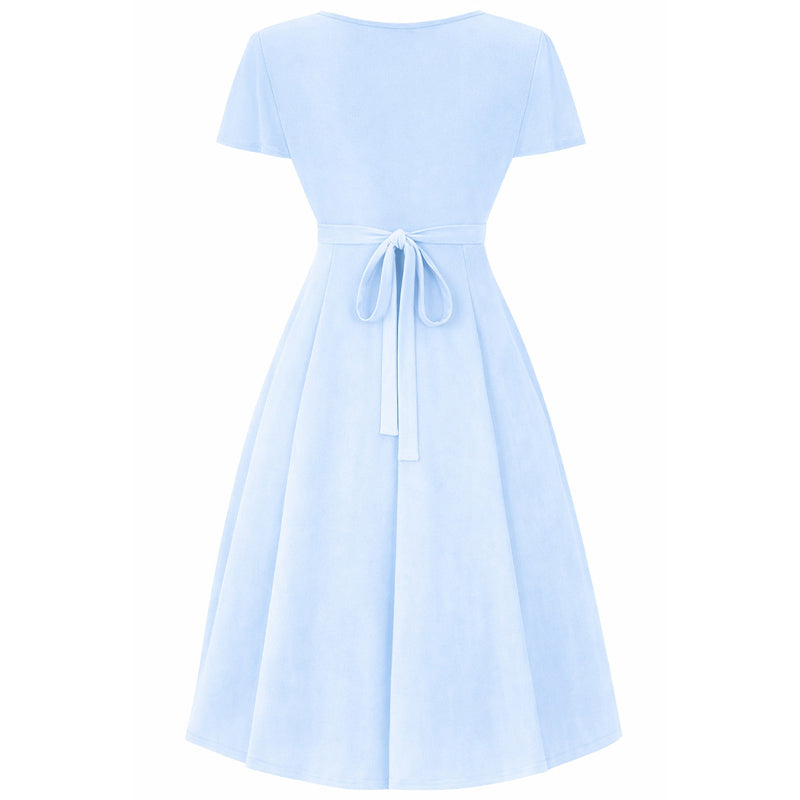Short Sleeve Lyra Dress - Baby Blue