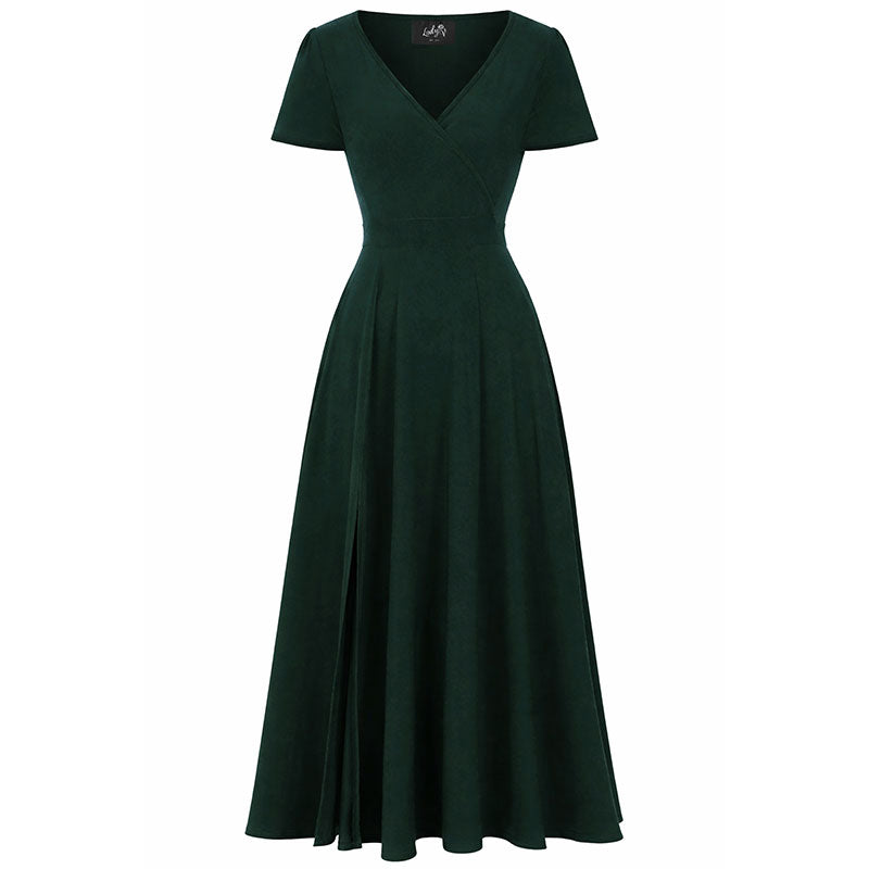 Lyra - Maxi Dress - Bottle Green Lady V London Lyra - Maxi Dress - Bottle Green Lady V London