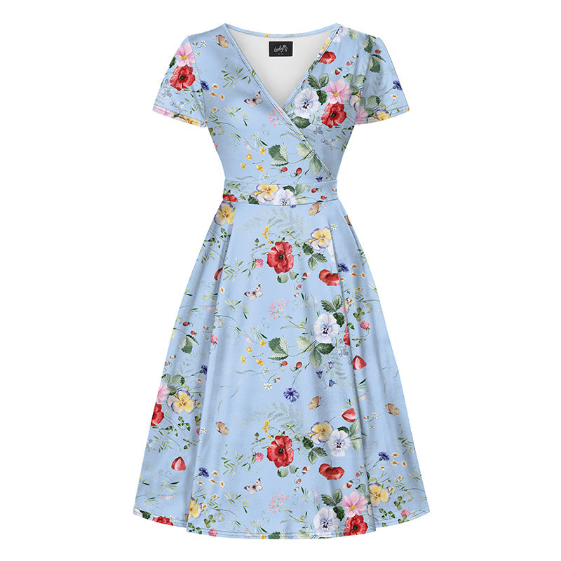 Lyra - Short Sleeve Dress - Sussex Wildflowers