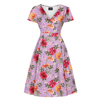 Thumbnail for Lyra - Short Sleeve Dress - Island Bloom