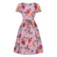 Thumbnail for Lyra - Short Sleeve Dress - Island Bloom