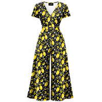 Thumbnail for Jumpsuit - Short Sleeve Dress - Limoncello