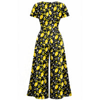 Thumbnail for Jumpsuit - Short Sleeve Dress - Limoncello