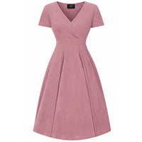 Thumbnail for Short Sleeve Lyra Dress - Dusty Pink
