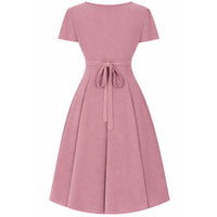 Thumbnail for Short Sleeve Lyra Dress - Dusty Pink