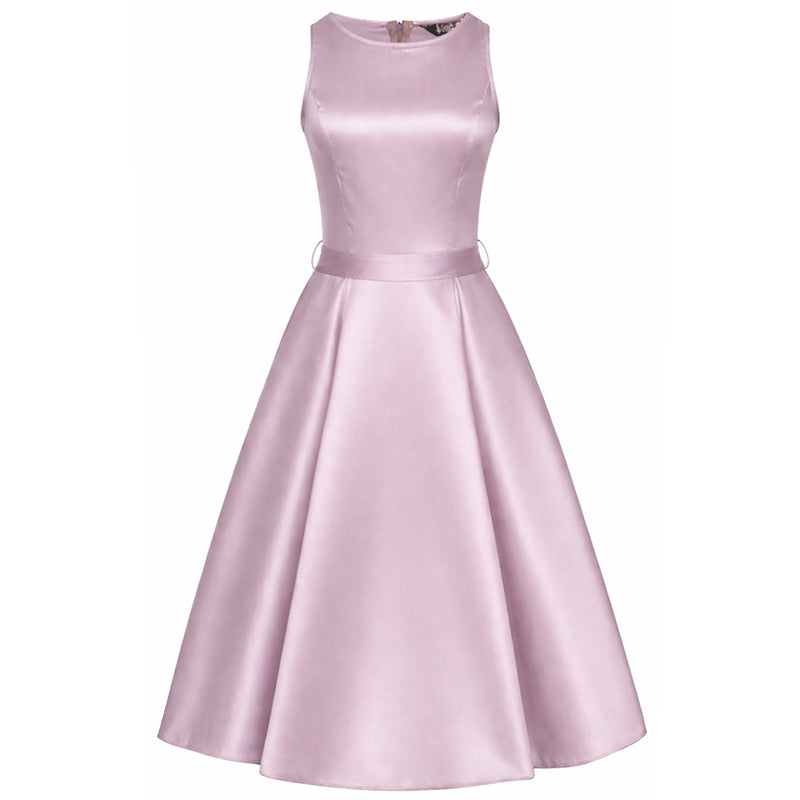 Hepburn Dress - Rose Quartz Sateen