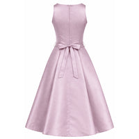 Thumbnail for Hepburn Dress - Rose Quartz Sateen