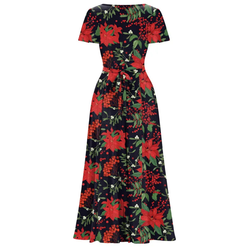 Lyra Maxi Dress - Poinsettia, Lady V London