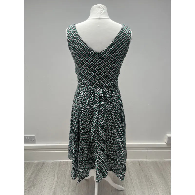Tea Dress - Retro Geometric Green (10), Lady V London