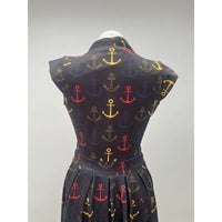 Thumbnail for Eva Dress - Nautical Anchor (10), Lady V London