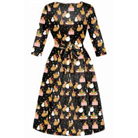 Thumbnail for Lyra Dress - Capybara Christmas