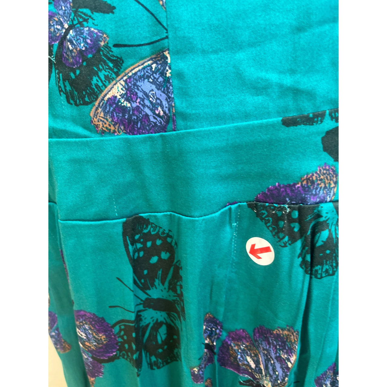 Estella Dress - Teal Butterfly (16), Lady V London