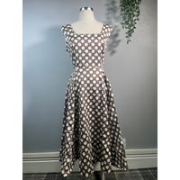 Thumbnail for Lady V Dress - Mocha Polka (14), Lady V London