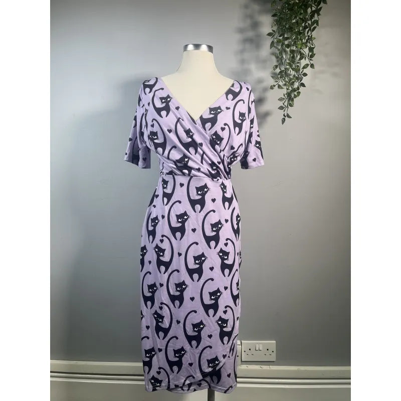 Lady V Dress - Lilac Kittens (10), Lady V London