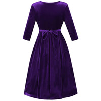 Thumbnail for Lyra  Dress - Purple Velvet