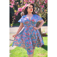 Thumbnail for Lyra - Short Sleeve Dress - Sakura Bumble Bee
