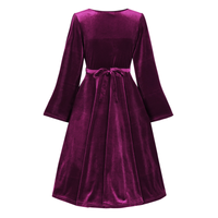 Thumbnail for Zelda Dress - Plum Velvet, Lady V London