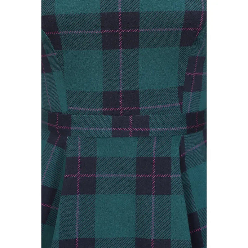 Hepburn Dress - Tartan, Lady V London