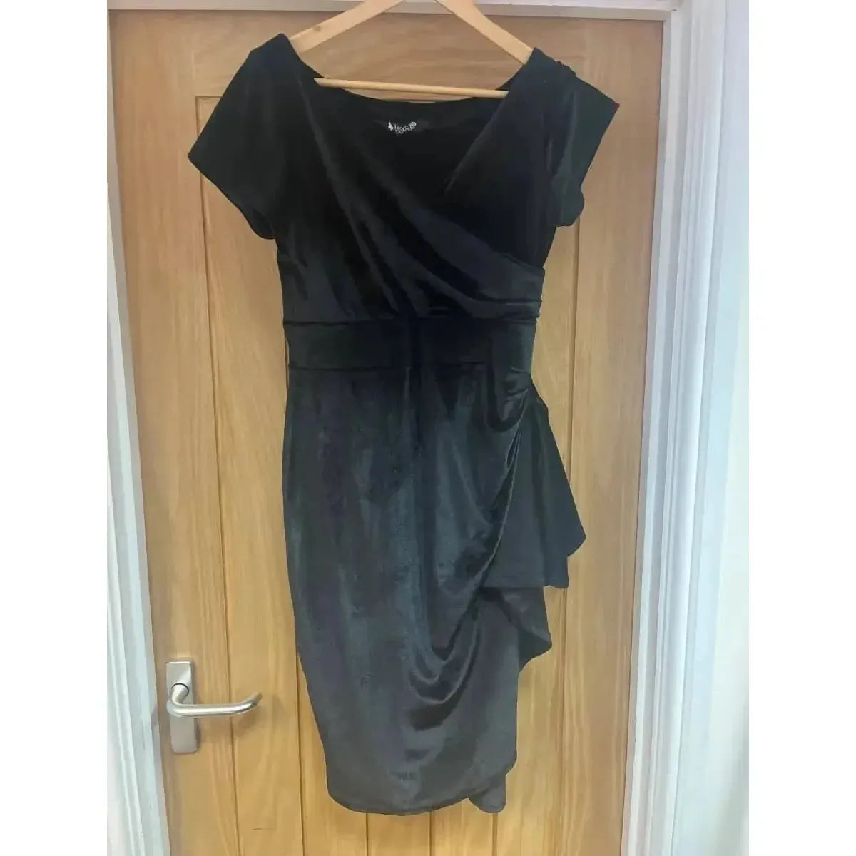 Elsie Dress - Black Velvet (10) 10 Lady Vintage London Outlet