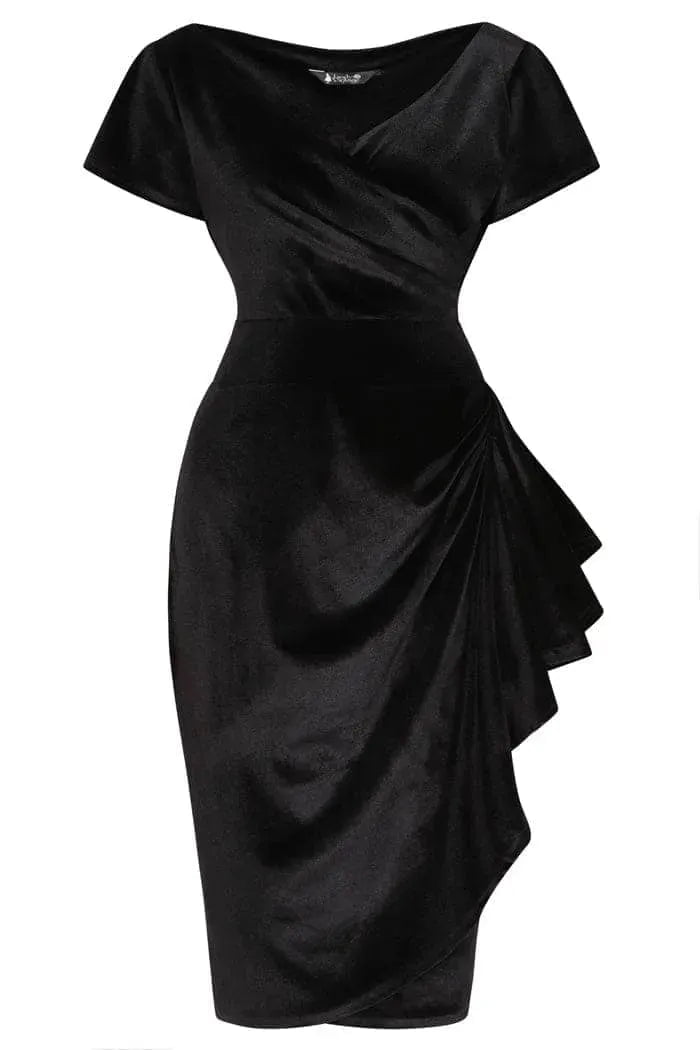 Elsie Dress - Black Velvet Lady Vintage Elsie Dresses