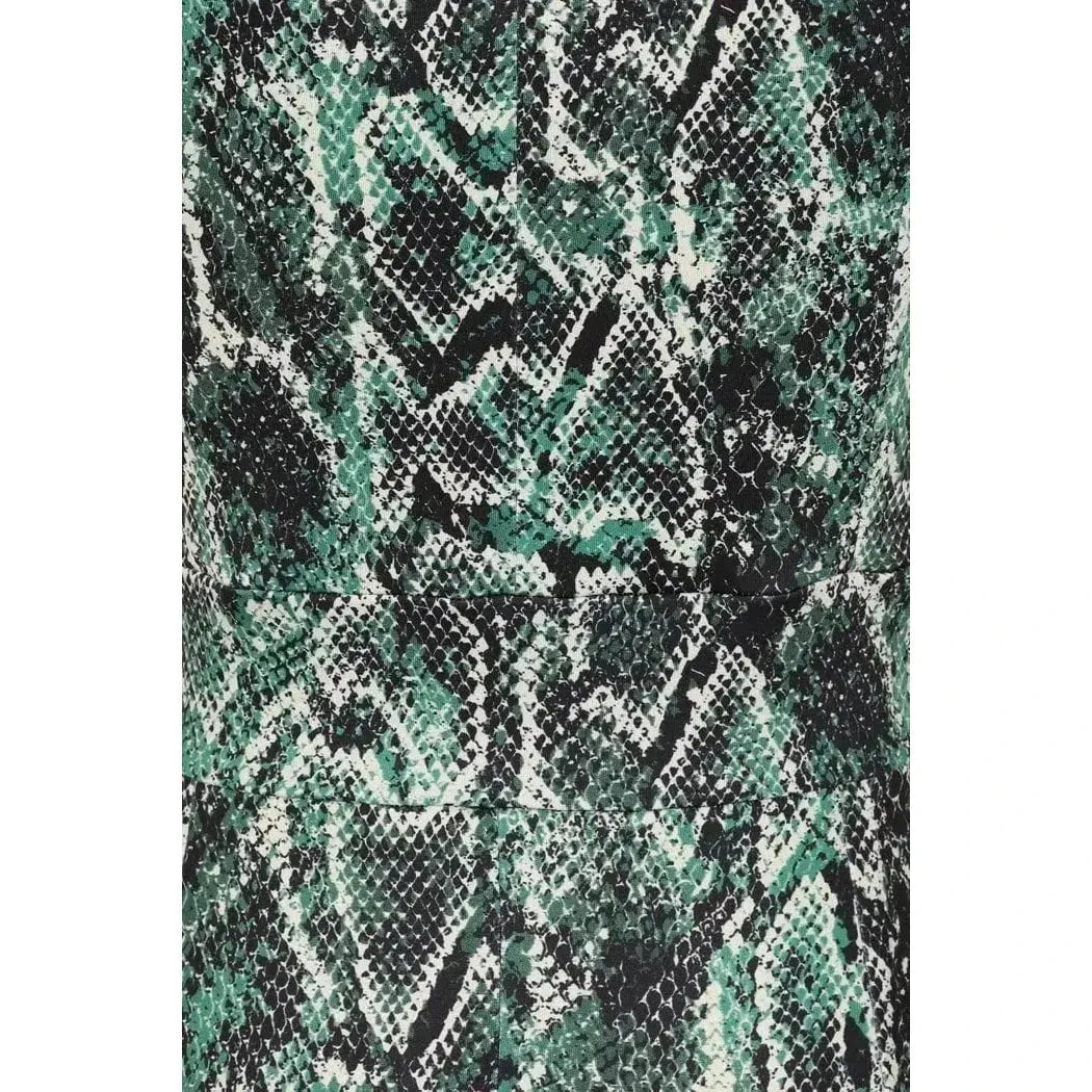 Elsie Dress - Green Snake Print Lady Vintage Elsie Dresses