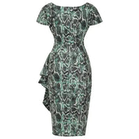 Thumbnail for Elsie Dress - Green Snake Print Lady Vintage Elsie Dresses