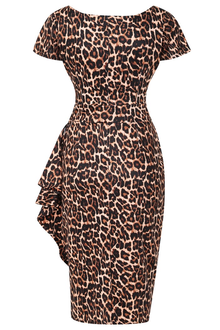 Elsie Dress - Leopard Print - Lady V London