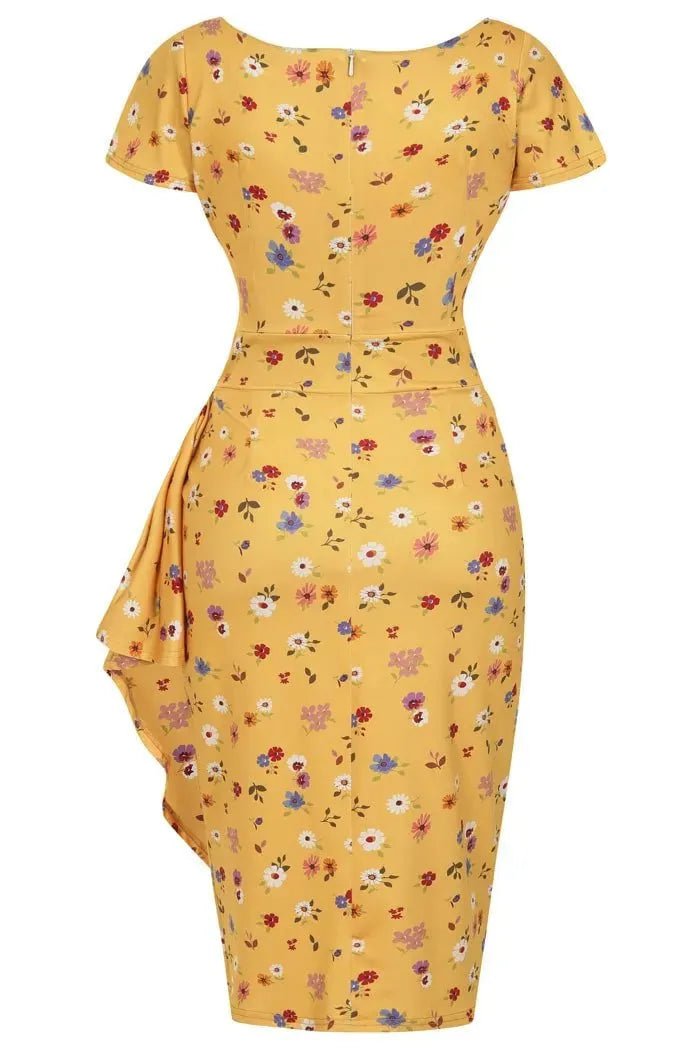 Elsie Dress - Mustard Bloom Lady Vintage Elsie Dresses