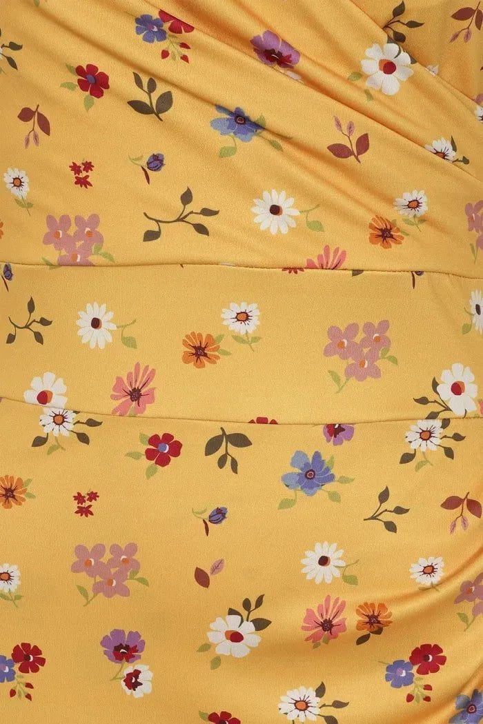 Elsie Dress - Mustard Bloom Lady Vintage Elsie Dresses