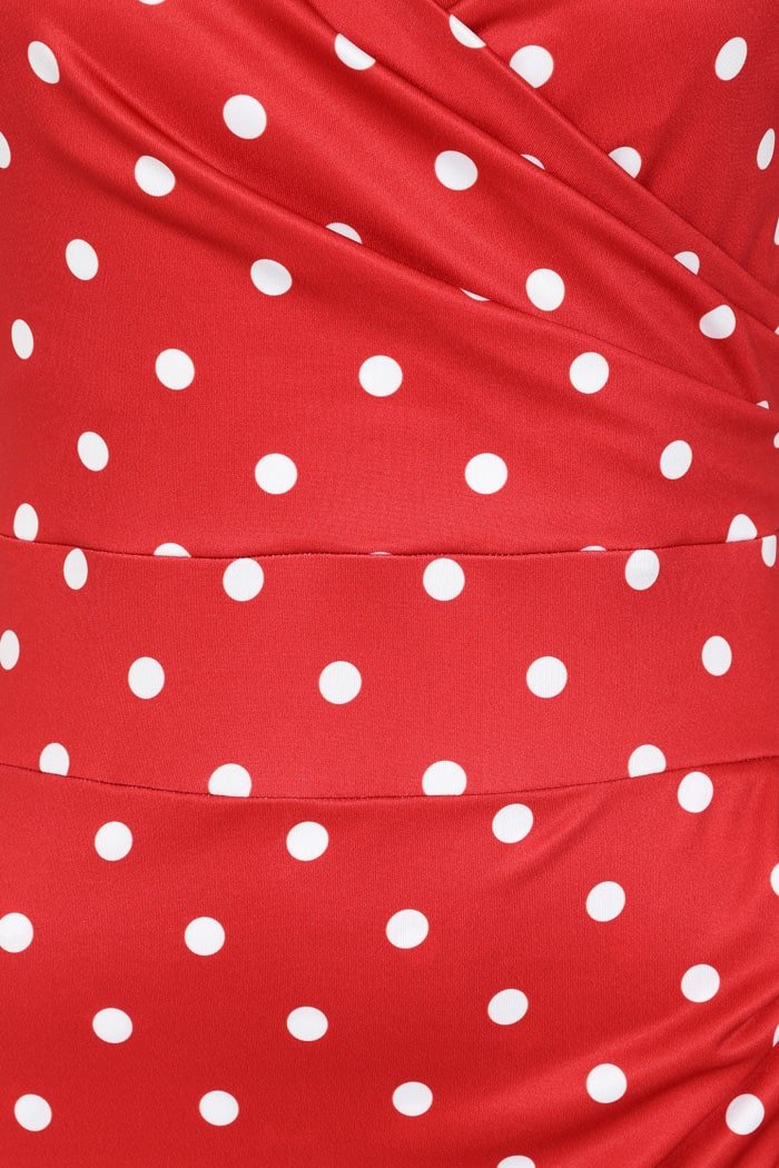 Elsie Dress - Red Polka Dot - Lady V London