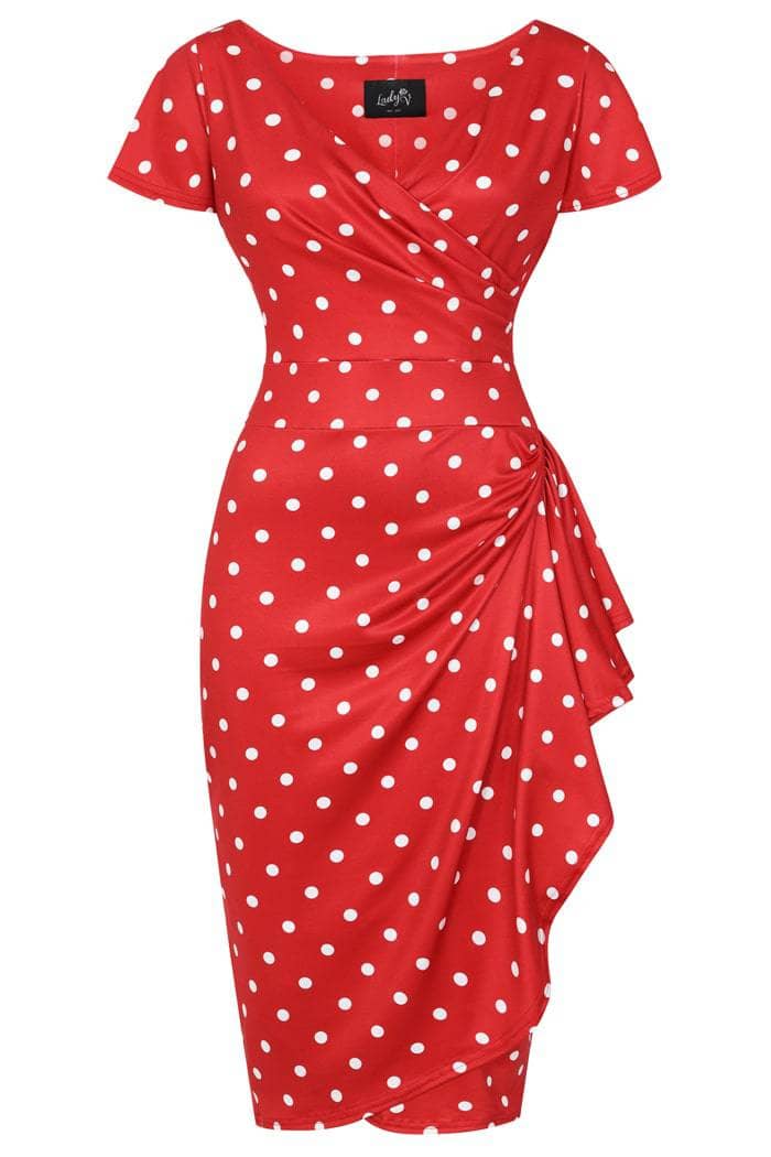 Elsie Dress - Red Polka Dot Lady Vintage Elsie Dresses