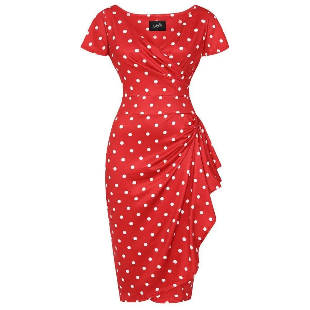 Elsie Dress - Red Polka Dot Lady Vintage Elsie Dresses