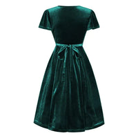 Thumbnail for Lyra Dress - Emerald Velvet