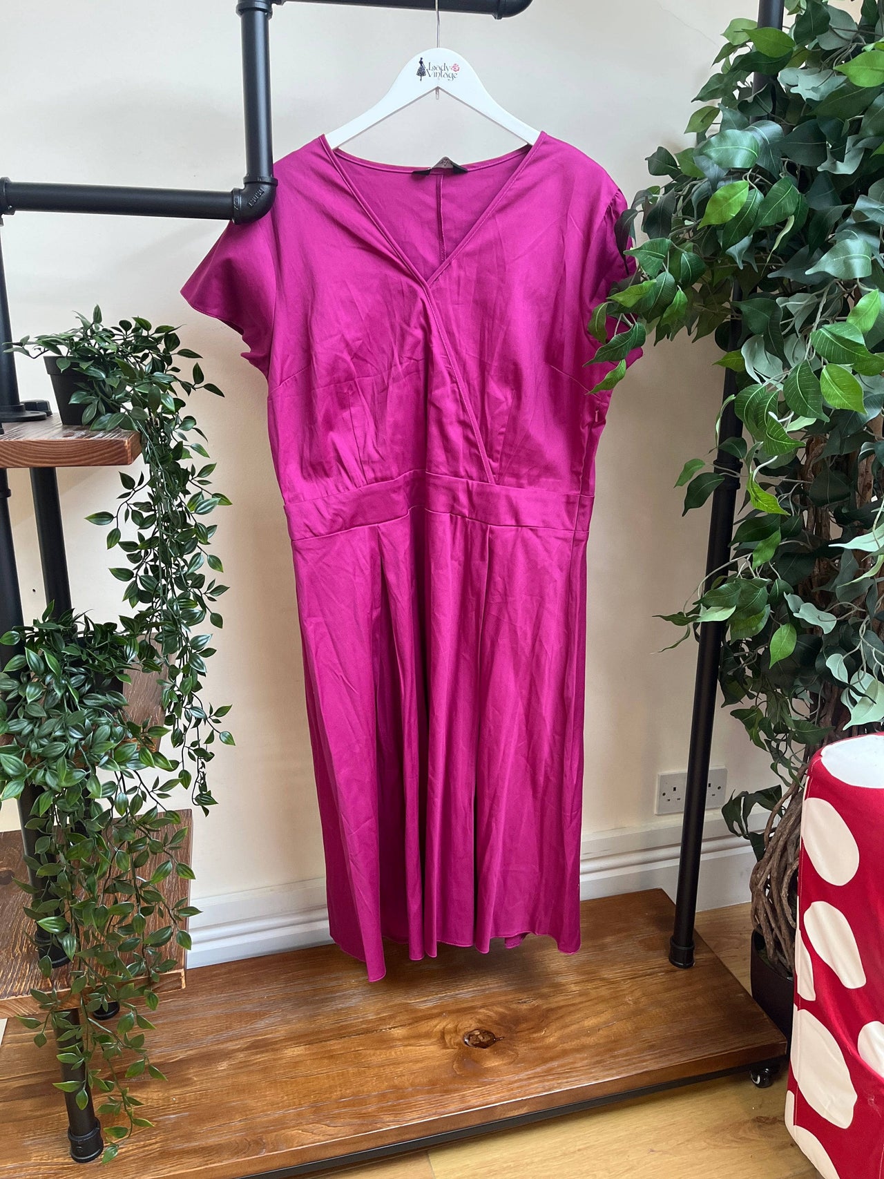 Estella Dress - Boysenberry (20) 20 Lady Vintage London Outlet