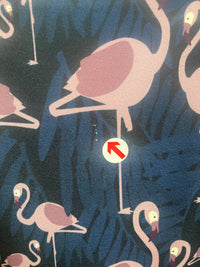 Thumbnail for Eva Dress - Mauve Flamingo on Navy (10) 10 Lady Vintage London Outlet