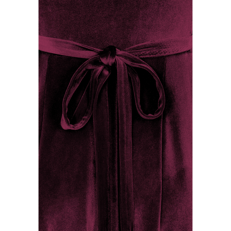 Lyra Maxi Dress - Wine Velvet
