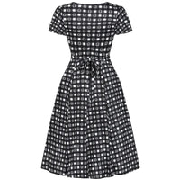 Thumbnail for Lyra Dress - Skull Gingham