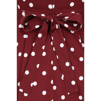 Thumbnail for Hepburn Dress - Deep Red Polka Dot