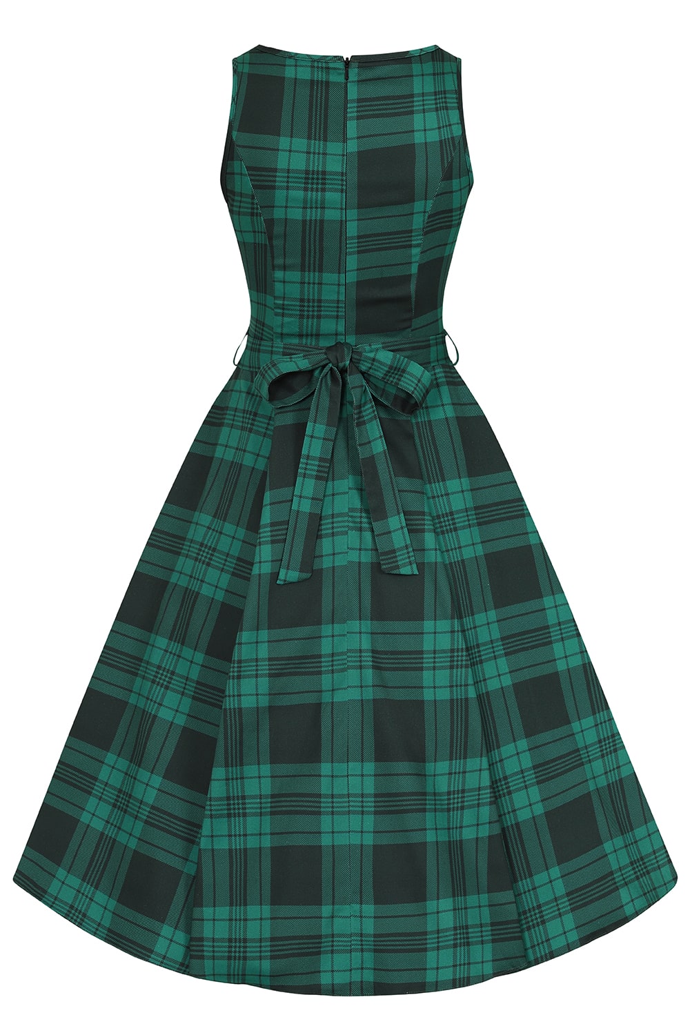 Hepburn Dress - Galway Green Tartan, Lady V London