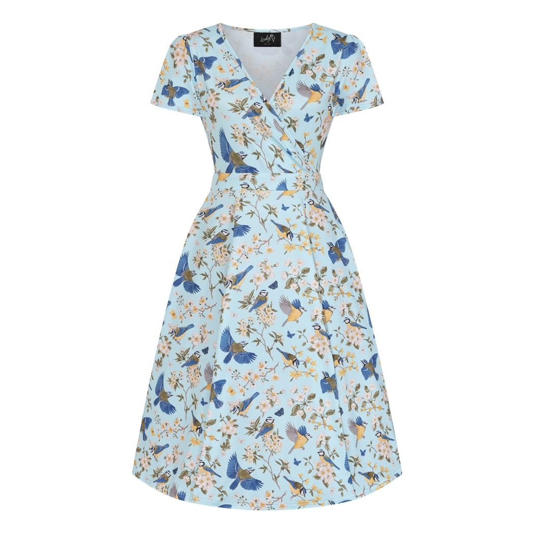 Lyra Dress - Blue Tits, Lady V London