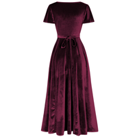 Thumbnail for Lyra Maxi Dress - Wine Velvet