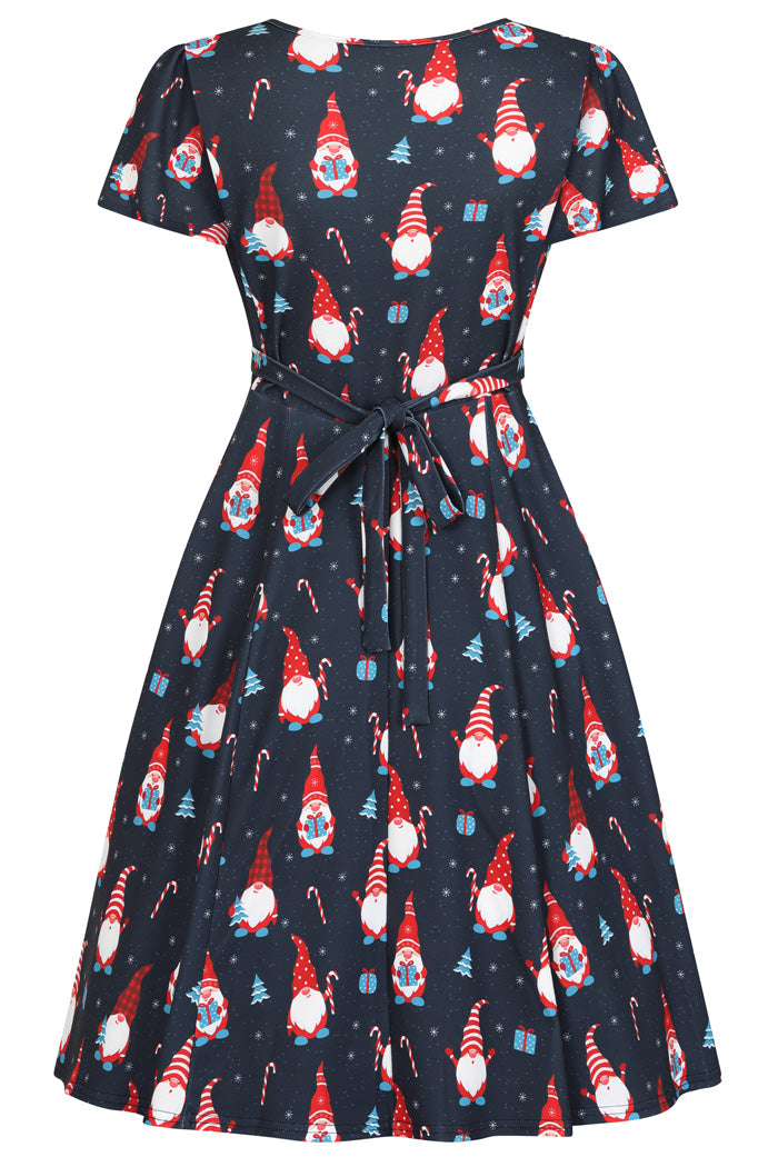 Lyra Mini Dress - Christmas Gnome, Lady V London