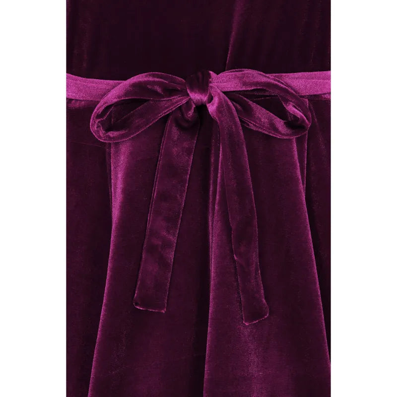 Zelda Dress - Plum Velvet, Lady V London