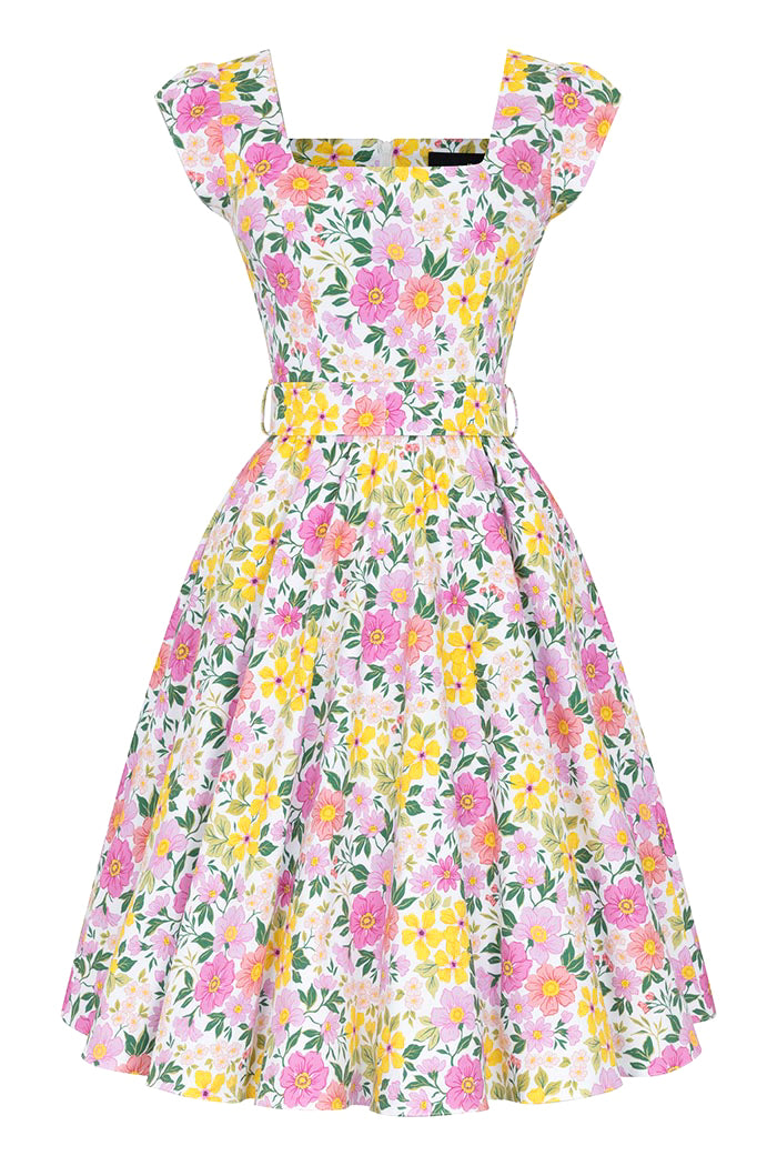 Swing Dress - Spring Floral, Lady V London