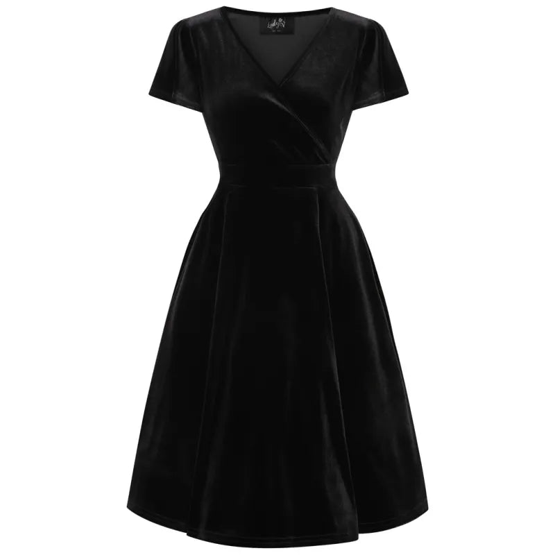 Lyra Dress - Black Velvet