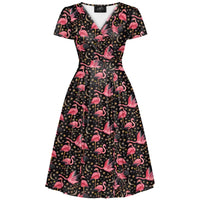 Thumbnail for Lyra Dress - Starlight Flamingo