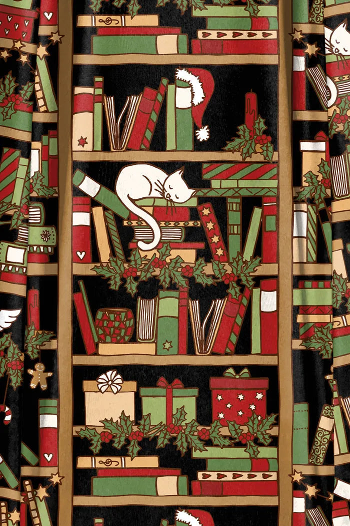 Lyra Dress - Festive Bookcase
