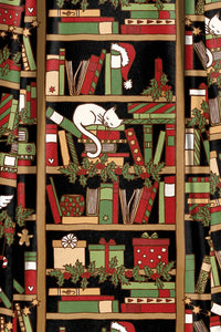 Thumbnail for Lyra Dress - Festive Bookcase