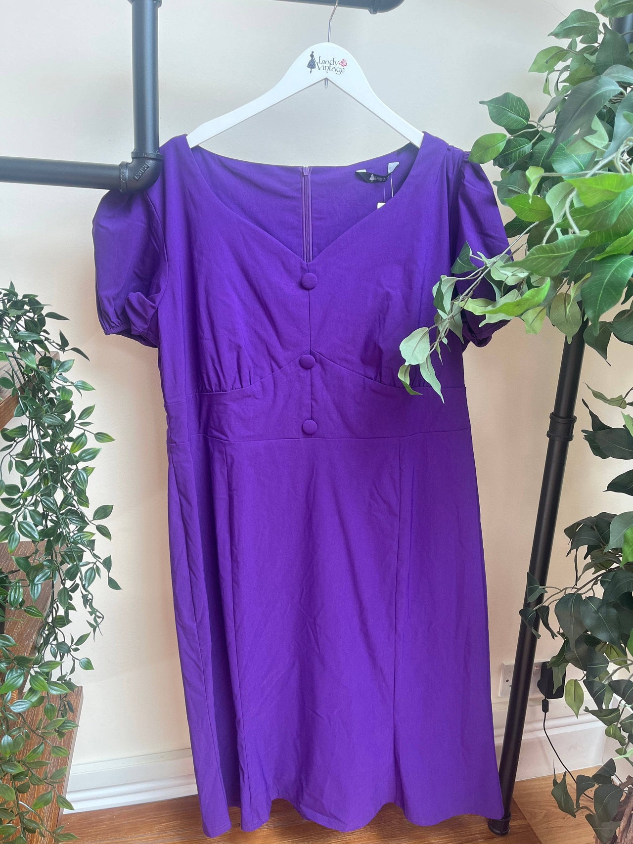 Fishtale Dress - Regal Purple (22/24) 22/24 Lady Vintage London Outlet