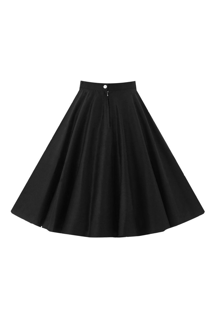 Full Circle Skirt - Black - Lady V London